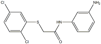 N-(3-aminophenyl)-2-[(2,5-dichlorophenyl)sulfanyl]acetamide 구조식 이미지