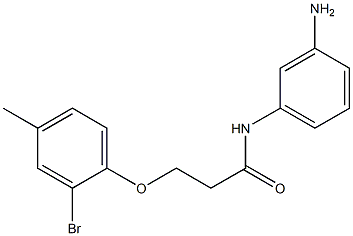 N-(3-aminophenyl)-3-(2-bromo-4-methylphenoxy)propanamide 구조식 이미지