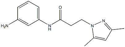 N-(3-aminophenyl)-3-(3,5-dimethyl-1H-pyrazol-1-yl)propanamide 구조식 이미지