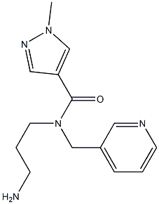 N-(3-aminopropyl)-1-methyl-N-(pyridin-3-ylmethyl)-1H-pyrazole-4-carboxamide Structure