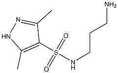N-(3-aminopropyl)-3,5-dimethyl-1H-pyrazole-4-sulfonamide Structure