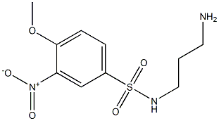 N-(3-aminopropyl)-4-methoxy-3-nitrobenzene-1-sulfonamide 구조식 이미지