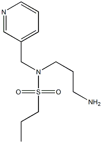 N-(3-aminopropyl)-N-(pyridin-3-ylmethyl)propane-1-sulfonamide 구조식 이미지