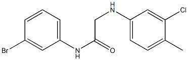 N-(3-bromophenyl)-2-[(3-chloro-4-methylphenyl)amino]acetamide Structure