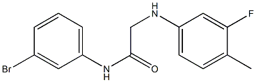 N-(3-bromophenyl)-2-[(3-fluoro-4-methylphenyl)amino]acetamide 구조식 이미지