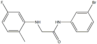 N-(3-bromophenyl)-2-[(5-fluoro-2-methylphenyl)amino]acetamide 구조식 이미지