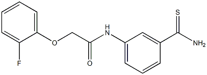 N-(3-carbamothioylphenyl)-2-(2-fluorophenoxy)acetamide 구조식 이미지