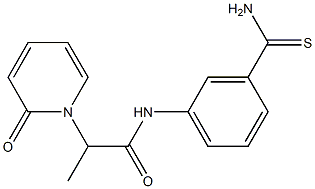 N-(3-carbamothioylphenyl)-2-(2-oxo-1,2-dihydropyridin-1-yl)propanamide 구조식 이미지