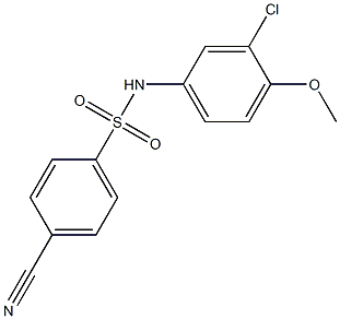 N-(3-chloro-4-methoxyphenyl)-4-cyanobenzene-1-sulfonamide Structure