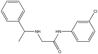 N-(3-chlorophenyl)-2-[(1-phenylethyl)amino]acetamide 구조식 이미지