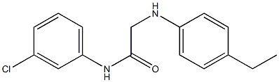 N-(3-chlorophenyl)-2-[(4-ethylphenyl)amino]acetamide Structure