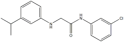 N-(3-chlorophenyl)-2-{[3-(propan-2-yl)phenyl]amino}acetamide 구조식 이미지