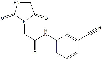 N-(3-cyanophenyl)-2-(2,5-dioxoimidazolidin-1-yl)acetamide Structure