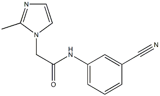 N-(3-cyanophenyl)-2-(2-methyl-1H-imidazol-1-yl)acetamide 구조식 이미지