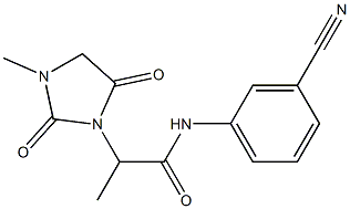 N-(3-cyanophenyl)-2-(3-methyl-2,5-dioxoimidazolidin-1-yl)propanamide 구조식 이미지