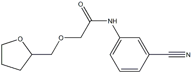 N-(3-cyanophenyl)-2-(oxolan-2-ylmethoxy)acetamide 구조식 이미지