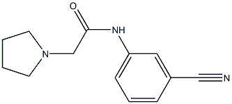 N-(3-cyanophenyl)-2-(pyrrolidin-1-yl)acetamide Structure