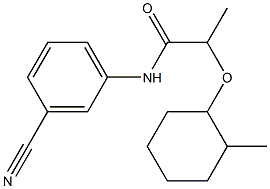 N-(3-cyanophenyl)-2-[(2-methylcyclohexyl)oxy]propanamide 구조식 이미지