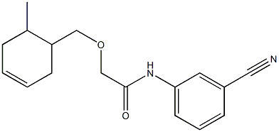 N-(3-cyanophenyl)-2-[(6-methylcyclohex-3-en-1-yl)methoxy]acetamide 구조식 이미지