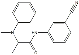 N-(3-cyanophenyl)-2-[methyl(phenyl)amino]propanamide 구조식 이미지