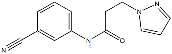 N-(3-cyanophenyl)-3-(1H-pyrazol-1-yl)propanamide 구조식 이미지