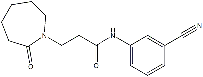 N-(3-cyanophenyl)-3-(2-oxoazepan-1-yl)propanamide 구조식 이미지