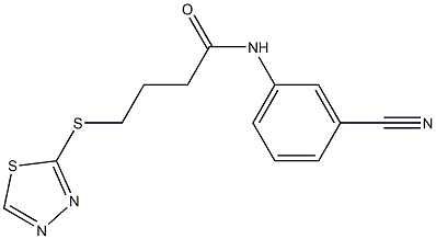 N-(3-cyanophenyl)-4-(1,3,4-thiadiazol-2-ylsulfanyl)butanamide Structure