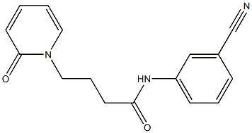 N-(3-cyanophenyl)-4-(2-oxo-1,2-dihydropyridin-1-yl)butanamide 구조식 이미지