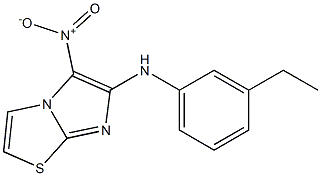 N-(3-ethylphenyl)-5-nitroimidazo[2,1-b][1,3]thiazol-6-amine 구조식 이미지