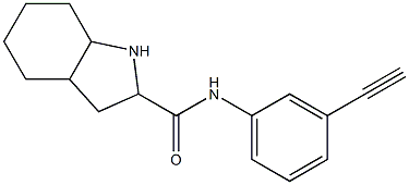 N-(3-ethynylphenyl)octahydro-1H-indole-2-carboxamide 구조식 이미지