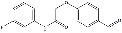 N-(3-fluorophenyl)-2-(4-formylphenoxy)acetamide 구조식 이미지