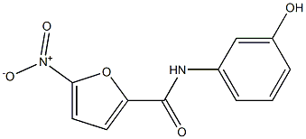 N-(3-hydroxyphenyl)-5-nitrofuran-2-carboxamide 구조식 이미지