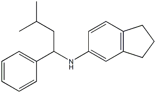 N-(3-methyl-1-phenylbutyl)-2,3-dihydro-1H-inden-5-amine 구조식 이미지