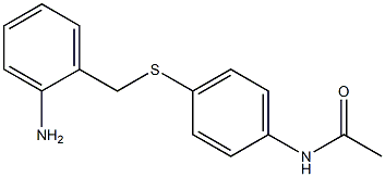 N-(4-{[(2-aminophenyl)methyl]sulfanyl}phenyl)acetamide 구조식 이미지