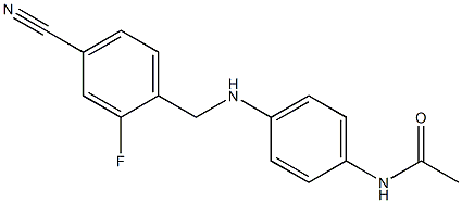 N-(4-{[(4-cyano-2-fluorophenyl)methyl]amino}phenyl)acetamide 구조식 이미지