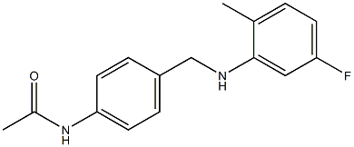 N-(4-{[(5-fluoro-2-methylphenyl)amino]methyl}phenyl)acetamide Structure