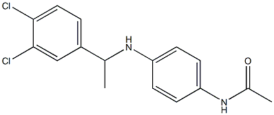 N-(4-{[1-(3,4-dichlorophenyl)ethyl]amino}phenyl)acetamide 구조식 이미지