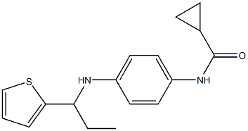 N-(4-{[1-(thiophen-2-yl)propyl]amino}phenyl)cyclopropanecarboxamide Structure