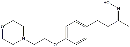 N-(4-{4-[2-(morpholin-4-yl)ethoxy]phenyl}butan-2-ylidene)hydroxylamine Structure