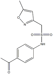 N-(4-acetylphenyl)-1-(5-methyl-1,2-oxazol-3-yl)methanesulfonamide 구조식 이미지