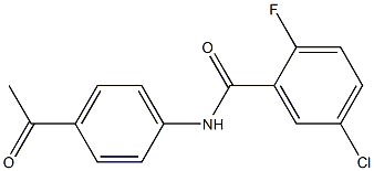 N-(4-acetylphenyl)-5-chloro-2-fluorobenzamide 구조식 이미지