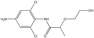 N-(4-amino-2,6-dichlorophenyl)-2-(2-hydroxyethoxy)propanamide 구조식 이미지