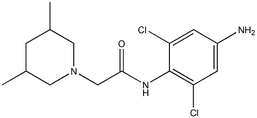 N-(4-amino-2,6-dichlorophenyl)-2-(3,5-dimethylpiperidin-1-yl)acetamide 구조식 이미지