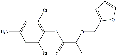 N-(4-amino-2,6-dichlorophenyl)-2-(furan-2-ylmethoxy)propanamide 구조식 이미지