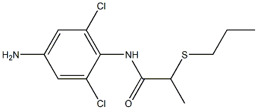 N-(4-amino-2,6-dichlorophenyl)-2-(propylsulfanyl)propanamide 구조식 이미지