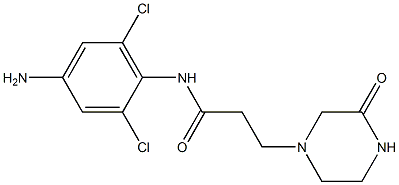 N-(4-amino-2,6-dichlorophenyl)-3-(3-oxopiperazin-1-yl)propanamide 구조식 이미지