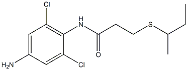 N-(4-amino-2,6-dichlorophenyl)-3-(butan-2-ylsulfanyl)propanamide Structure