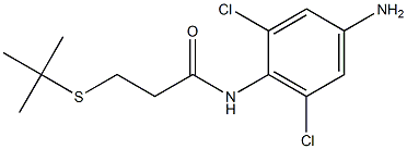 N-(4-amino-2,6-dichlorophenyl)-3-(tert-butylsulfanyl)propanamide Structure