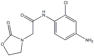 N-(4-amino-2-chlorophenyl)-2-(2-oxo-1,3-oxazolidin-3-yl)acetamide 구조식 이미지