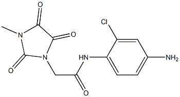 N-(4-amino-2-chlorophenyl)-2-(3-methyl-2,4,5-trioxoimidazolidin-1-yl)acetamide 구조식 이미지